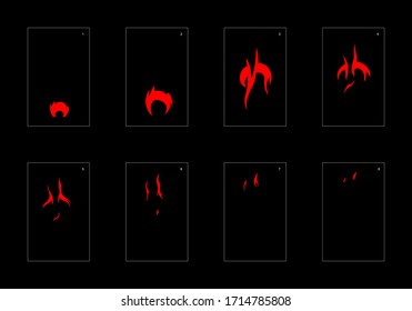 Fire explosion effect. Explosion Animation effect. Animation Sprite sheet for games, cartoon or animation. vector style animation effect 1052.