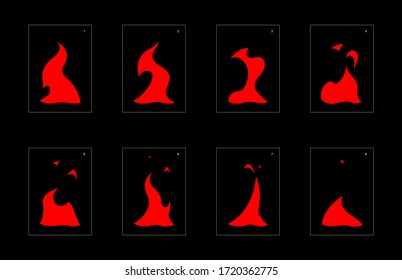 Fire explosion effect. Explosion Animation effect. Animation Sprite sheet for games, cartoon or animation. vector style animation effect 1268.