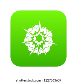 Fire explosion icon digital green for any design isolated on white vector illustration