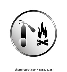 Fire with fire extinguisher.