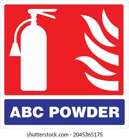 Fire Extinguisher Abc Powder Sign