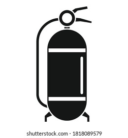 Icono de alarma del extinguidor de incendios. Ilustración simple del icono del vector de alarma de extinción de incendios para diseño web aislado en fondo blanco