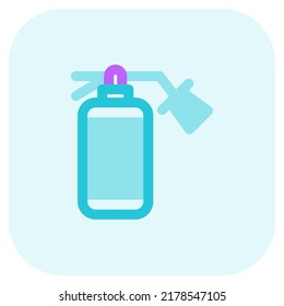 Fire extinguisher as a back to put off fire in hotels