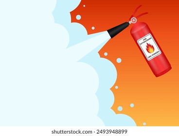 Fire Extinguisher Background. Vector Illustration. 