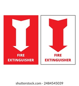 Fire extinguisher banners on a white background 