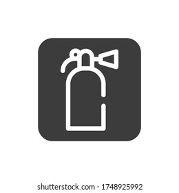 Fire extinguisher black glyph icon. Public navigation. Pictogram for web page, mobile app, promo. UI UX GUI design element. Editable stroke