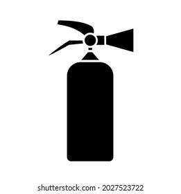 Fire Extinguisher Black Icon ,Vector Illustration, Isolate On White Background Label. EPS10