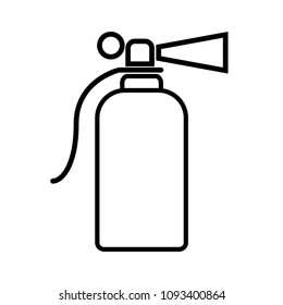 fire extinguisher black line vector icons
