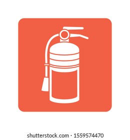 fire extinguisher block line style icon vector illustration design