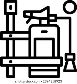 Diseño de vectores de iconos lineales del soporte de extinción de incendios