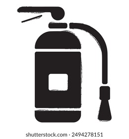 fire extinguisher brush strokes on a white background. Vector illustration.
