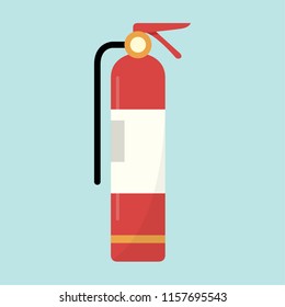 Fire extinguisher cartoon vector. free space for text. wallpaper.