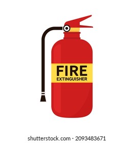 Fire extinguisher cartoon vector. Fire extinguisher on white background.