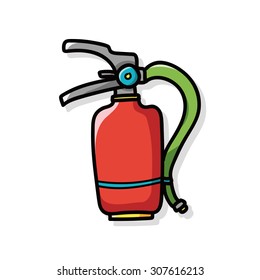 Fire extinguisher color doodle