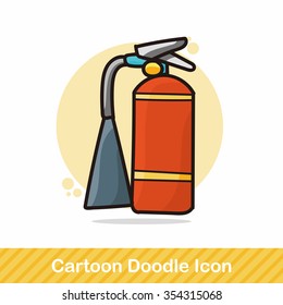 Fire extinguisher color doodle
