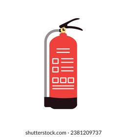 Fire extinguisher color icon. Portable fire-fighting equipment. Vector isolated illustration.