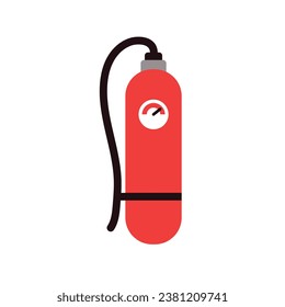 Fire extinguisher color icon. Portable fire-fighting equipment. Vector isolated illustration.