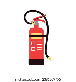 Fire extinguisher color icon. Portable fire-fighting equipment. Vector isolated illustration.