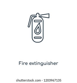 Fire extinguisher concept line icon. Linear Fire extinguisher concept outline symbol design. This simple element illustration can be used for web and mobile UI/UX.