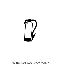 fire extinguisher doodle illustration vector