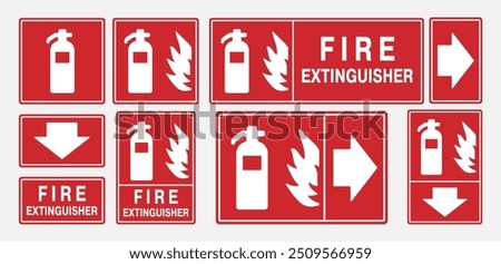 Fire extinguisher emergency icon sign symbol. Vector illustration image. Isolated on white background.