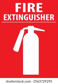 Fire extinguisher fire fighting equipment sign notice vector