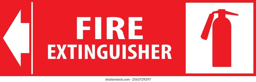 Fire extinguisher fire fighting equipment sign notice vector