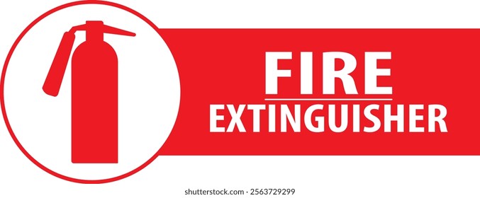 Fire extinguisher fire fighting equipment sign notice vector