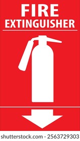 Fire extinguisher fire fighting equipment sign notice vector