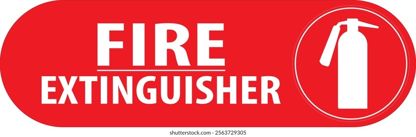 Fire extinguisher fire fighting equipment sign notice vector