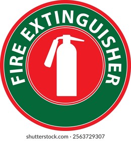 Fire extinguisher fire fighting equipment sign notice vector