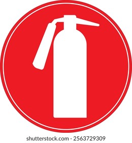 Fire extinguisher fire fighting equipment sign notice vector