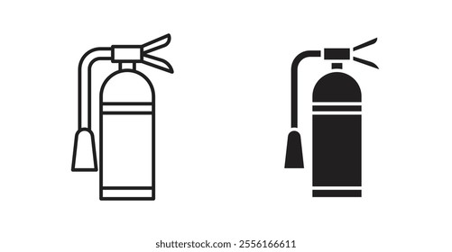 Fire extinguisher Filled flat icons set for apps and web ui designs.