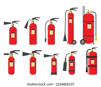 fire extinguisher firefighter equipment vector illustration isolated on white