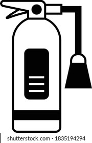 Fire extinguisher, FireFighting Equipment Concept,  Standard fire safety sign vector Glyph icon design, Rescue Response Symbol on White background, active fire protection device