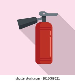 Fire extinguisher flame icon. Flat illustration of fire extinguisher flame vector icon for web design