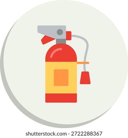 Icono de estilo de círculo plano del extintor de incendios