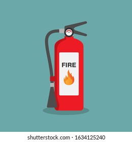 Fire extinguisher flat design vector illustration