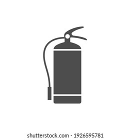 Fire extinguisher flat icon black sign vector illustration.