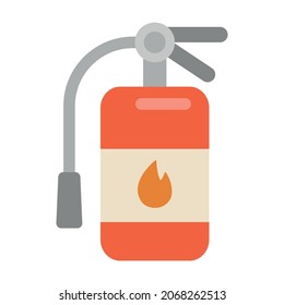 Fire extinguisher flat icon. Cartoon illustration. Vector sign for mobile app and web sites.