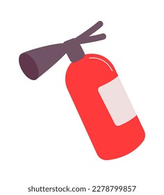 Icono plano del extintor de incendios Equipo y equipo de bomberos. Ilustración del vector