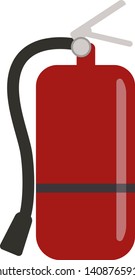 Fire extinguisher flat illustration on white