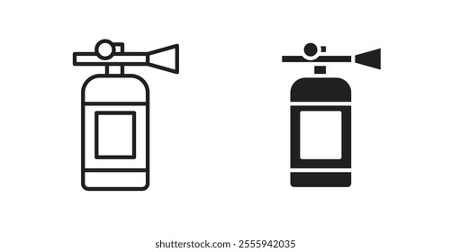 Fire extinguisher flat simple vector symbols illustration.