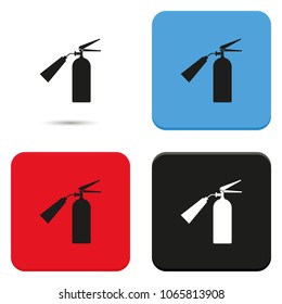 Fire extinguisher flat vector icon.