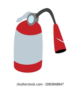 Fire extinguisher flat vector illustration, vector illustration design