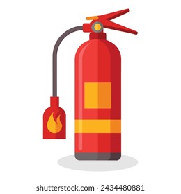 Feuerlöscher flache Vektor-Illustration auf weißem Hintergrund