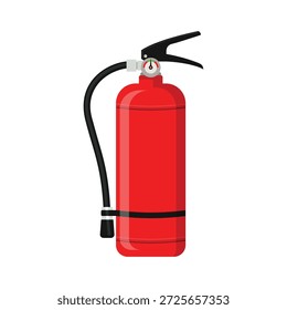 Ilustração plana do vetor do extintor de incêndio isolado no fundo branco para projetos de segurança