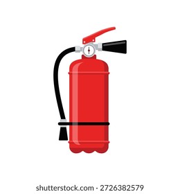 Ilustração plana do vetor do extintor de fogo isolada no fundo branco. Ícone do equipamento de segurança