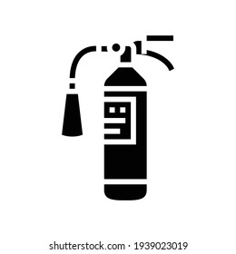 fire extinguisher glyph icon vector. fire extinguisher sign. isolated contour symbol black illustration