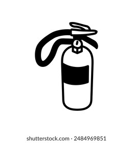 Extintor de Fuego Glyph Icon, Ilustración vectorial
